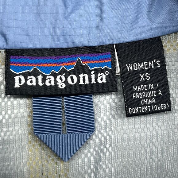 PATAGONIA Rain Jacket Womens XS Refugitive Windbreaker Ripstop Mesh Lined Blue - Picture 10 of 14